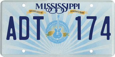 MS license plate ADT174