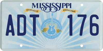MS license plate ADT176