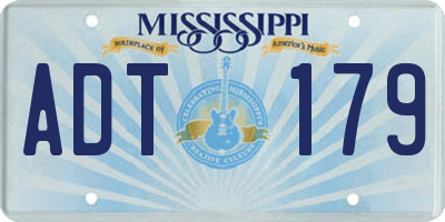 MS license plate ADT179
