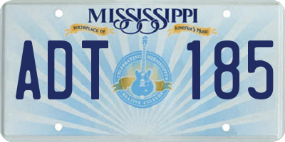 MS license plate ADT185