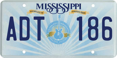 MS license plate ADT186