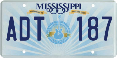 MS license plate ADT187
