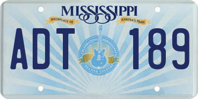 MS license plate ADT189