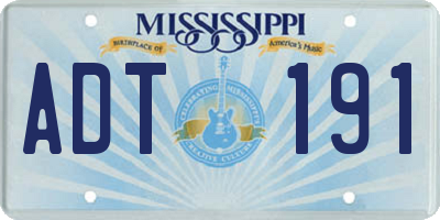 MS license plate ADT191