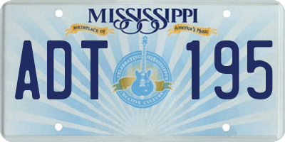 MS license plate ADT195