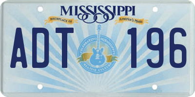 MS license plate ADT196