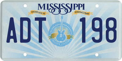 MS license plate ADT198