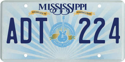 MS license plate ADT224
