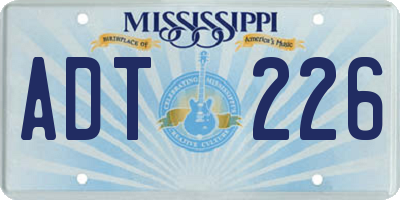 MS license plate ADT226
