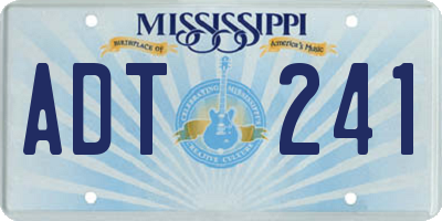 MS license plate ADT241