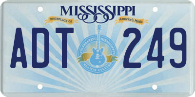 MS license plate ADT249