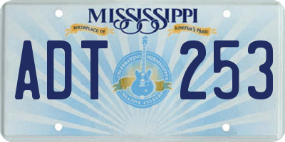 MS license plate ADT253