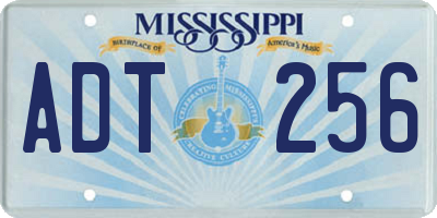 MS license plate ADT256