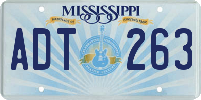 MS license plate ADT263