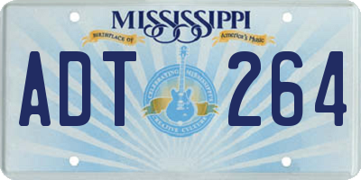 MS license plate ADT264