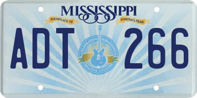 MS license plate ADT266