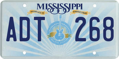 MS license plate ADT268