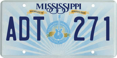 MS license plate ADT271