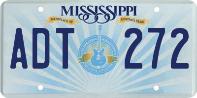 MS license plate ADT272