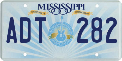 MS license plate ADT282
