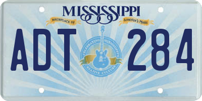 MS license plate ADT284