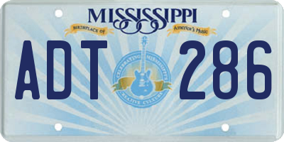 MS license plate ADT286