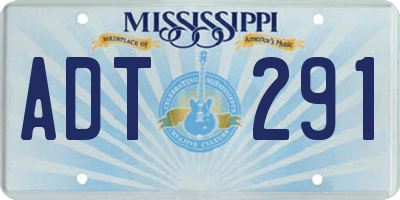 MS license plate ADT291