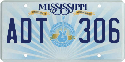 MS license plate ADT306