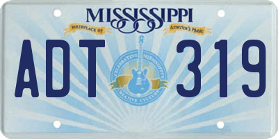 MS license plate ADT319