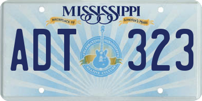 MS license plate ADT323