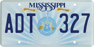 MS license plate ADT327