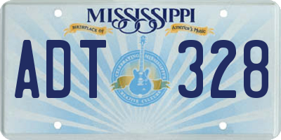 MS license plate ADT328