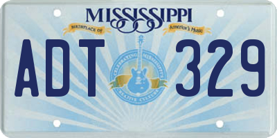 MS license plate ADT329