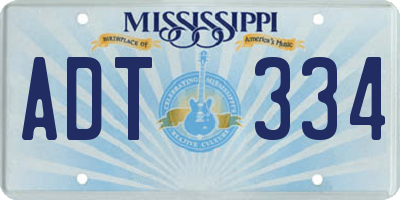 MS license plate ADT334