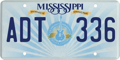 MS license plate ADT336