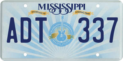 MS license plate ADT337