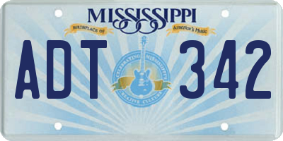 MS license plate ADT342
