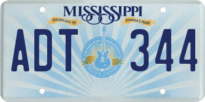 MS license plate ADT344