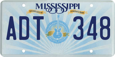 MS license plate ADT348