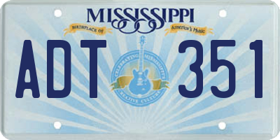MS license plate ADT351