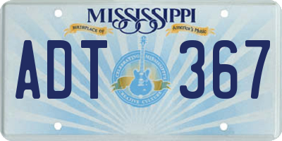 MS license plate ADT367
