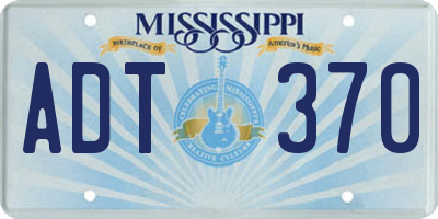 MS license plate ADT370
