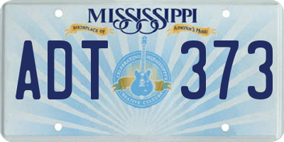 MS license plate ADT373