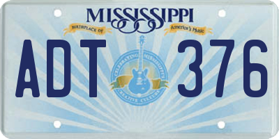 MS license plate ADT376