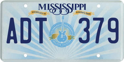 MS license plate ADT379