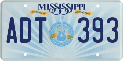 MS license plate ADT393