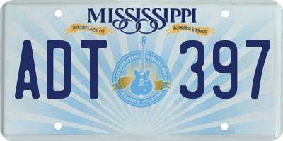 MS license plate ADT397