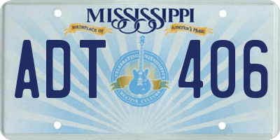 MS license plate ADT406