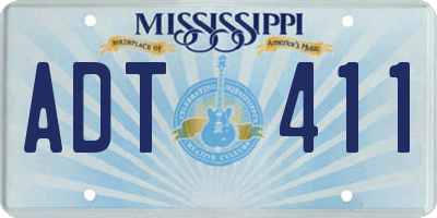 MS license plate ADT411