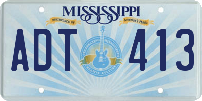 MS license plate ADT413